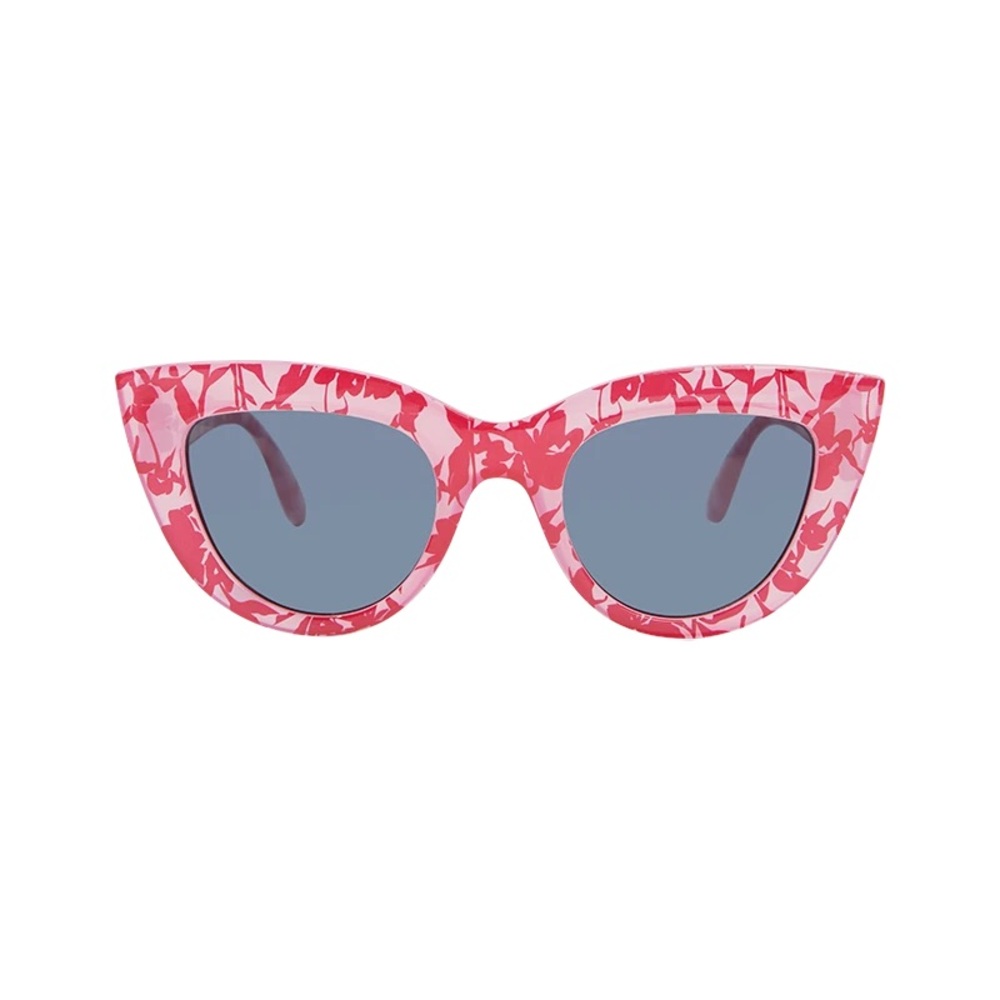 Summer & Rose Sunglasses in Summer Oasis Red Pink Floral Cat Eye Retro Style